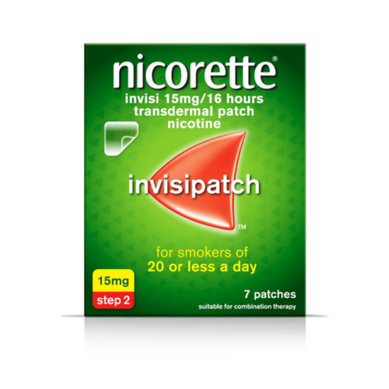Nicorette Invisi 15mg/16 hours Transdermal Patch 7Pk