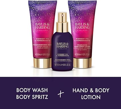 Baylis & Harding Midnight Fig & Pomegranate Luxury Wash Bag Gift Set