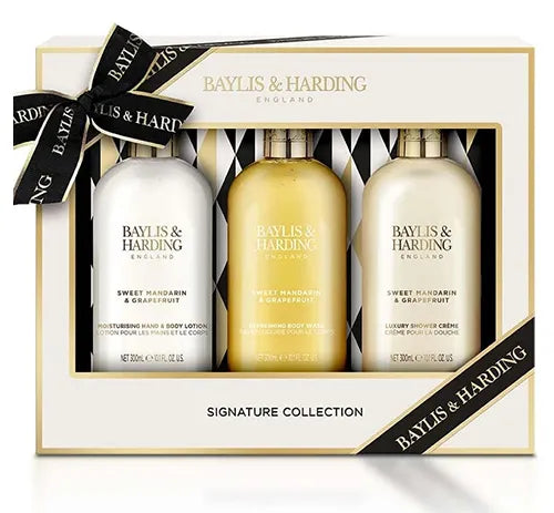 BAYLIS & HARDING SWEET MANDARIN & GRAPEFRUIT 3 PIECE SIGNATURE COLLECTION GIFT SET