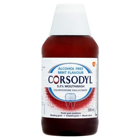 Corsodyl Gum Disease Treatment Mouthwash Chlorhexidine 0.2% Mint 300ml - City PharmacyDental