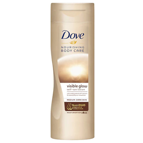 dove body love care + visible glow self tan lotion 250ml