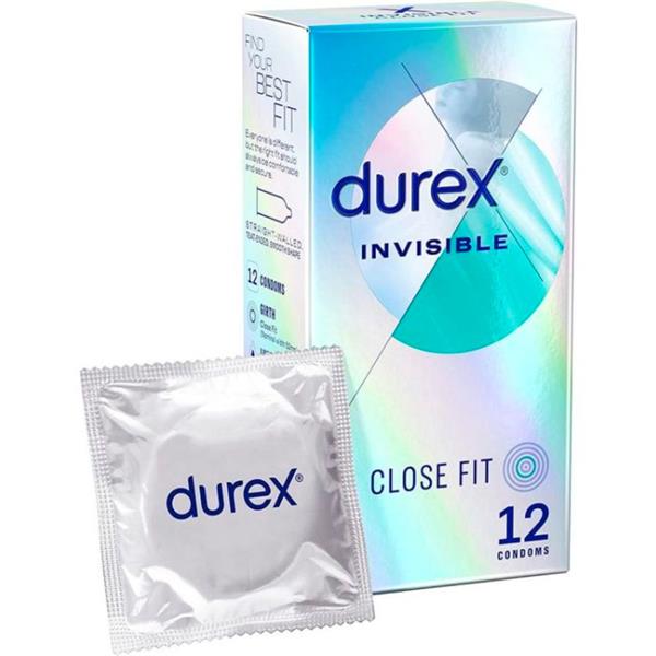 Durex Invisible Extra Thin Condoms 12 Pack - City PharmacyLubricants