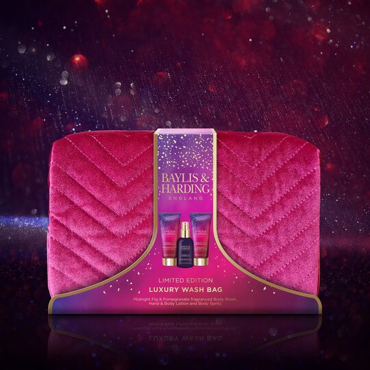 Baylis & Harding Midnight Fig & Pomegranate Luxury Wash Bag Gift Set