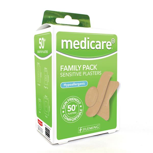 Family Pack Sensitive Plasters - 50 Plasters - City PharmacyFirst Aid