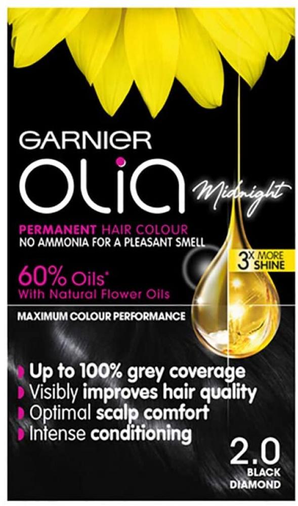 Garnier Olia Midnight Hair Colour 2.0 (Black Diamond) - City PharmacyHair colouring