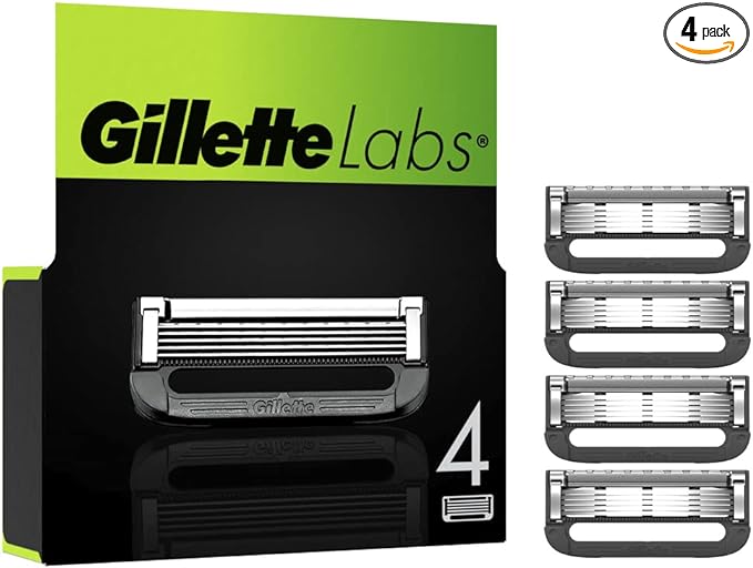 Gillette Labs Razor Blades Men, Pack of 4 Razor Blade Refills - City PharmacyShaving