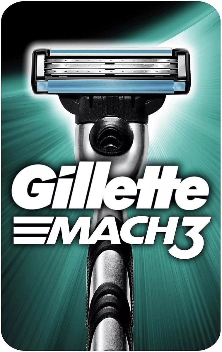 Gillette Mach 3 Razor Handle + 2 Shaving Blade Heads - City PharmacyShaving