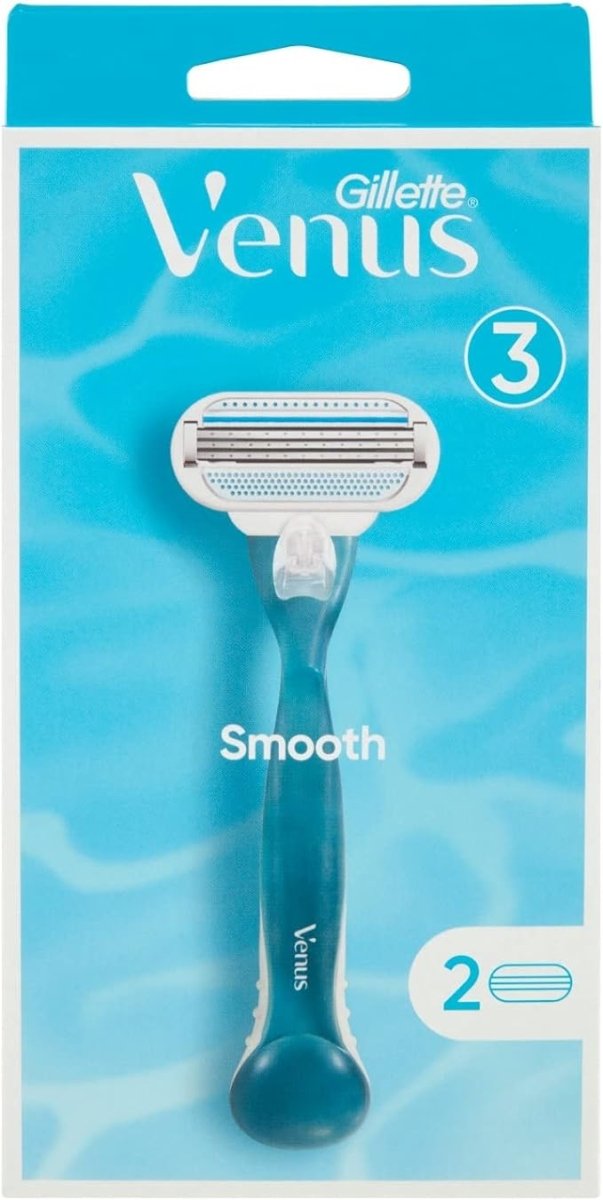 Gillette Venus Smooth Women's Shaver with 2 Razor Blades - City PharmacyShaving