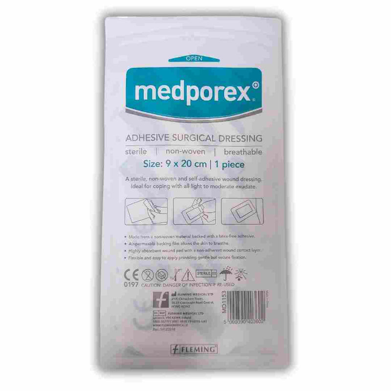 medporex Adhesive Surgical Dressing - 9x20cm (1 piece)