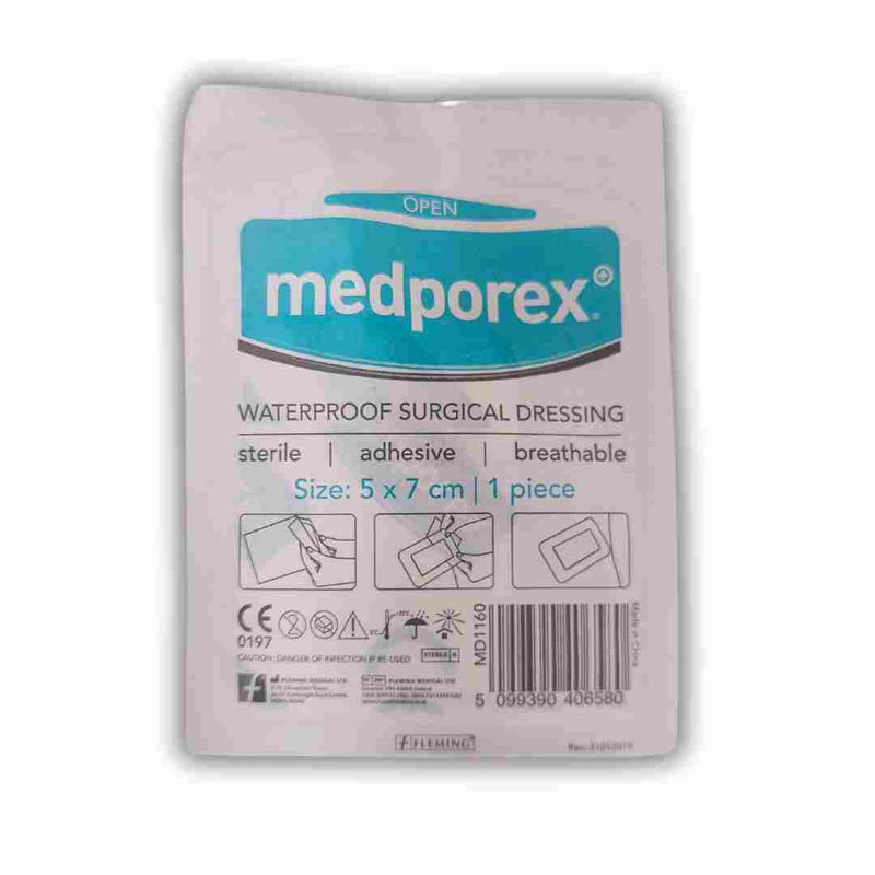 medporex Waterproof Surgical Dressing - 5x7cm (1 piece)