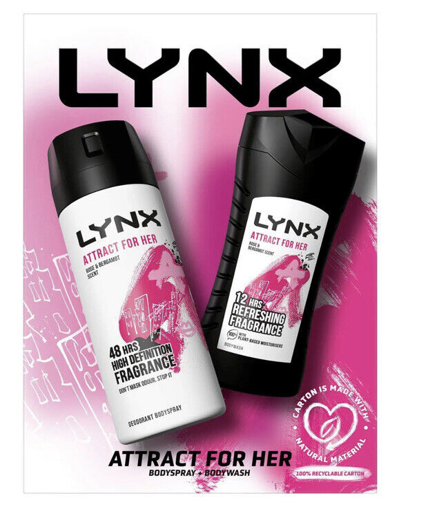 Lynx Attract for Her Body spray and Body wash Gift Set