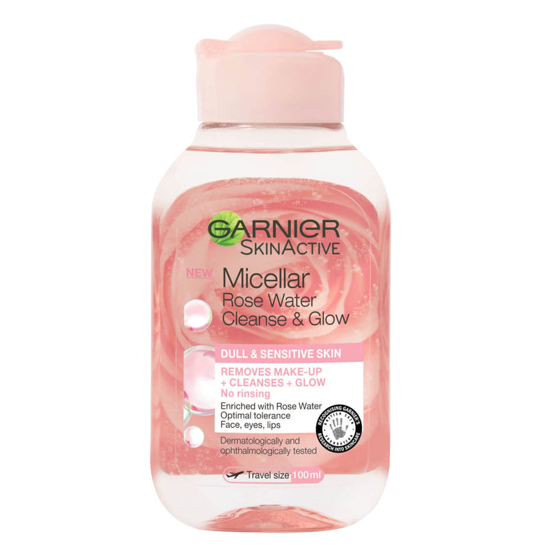 Garnier Micellar Rose Water Cleanse & Glow Travel Size 100ml
