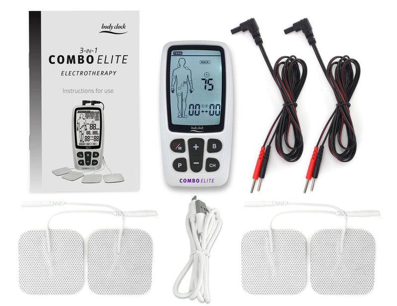 Body Clock - 3-in-1 TENS, EMS, Massager with Body Mapping & USB Rechargeable