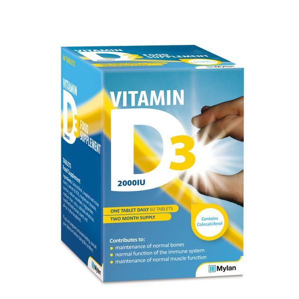 Mylan Vitamin D3 2000IU 60 Tablets