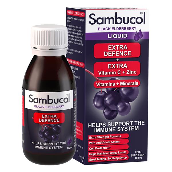 Sambucol Black Elderberry Extra Defense Liquid 120ml