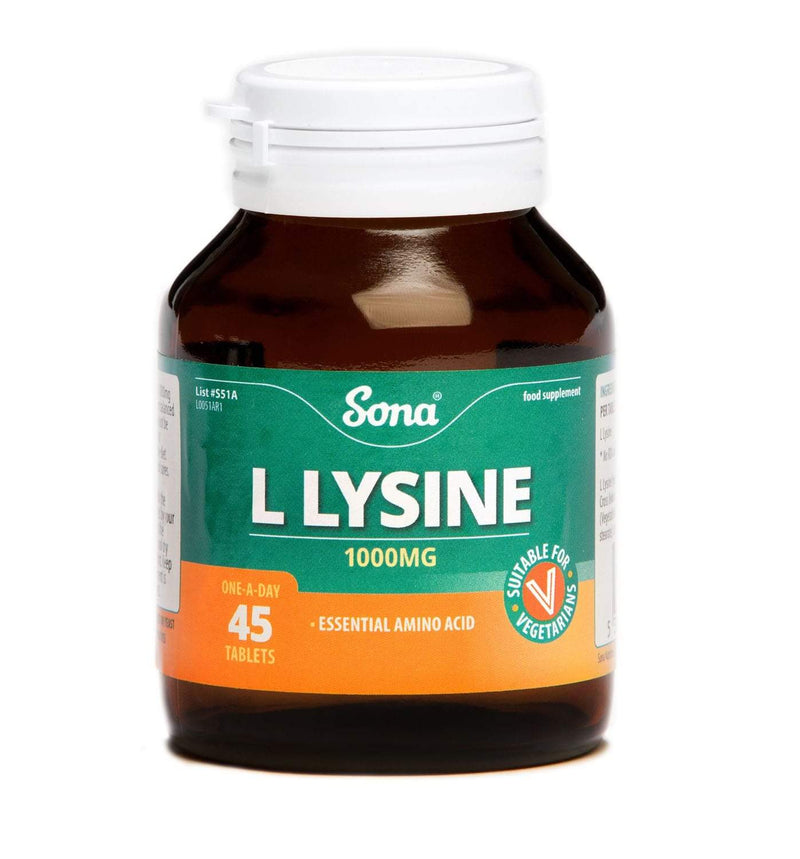 Sona L Lysine 1000mg 45 Tablets