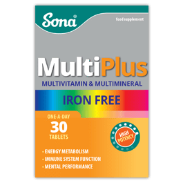Sona MultiPlus Iron Free 30 Tablets