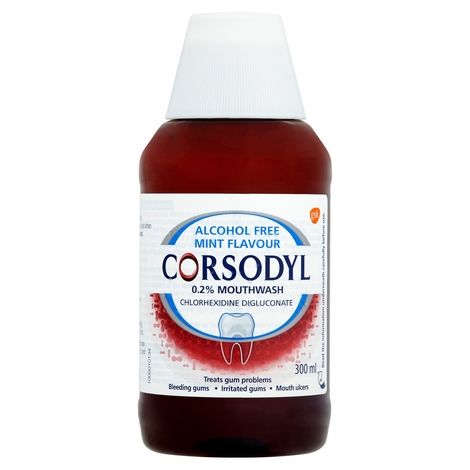 Corsodyl Gum Disease Treatment Mouthwash Chlorhexidine 0.2% Mint 300ml