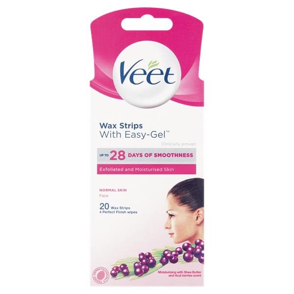 Veet wax strips for face with easy gel