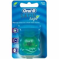 Oral-B Satin Tape Dental Floss - Cool Mint (25m)