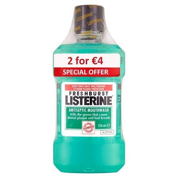 Listerine Fresh Burst 250ml Twin Pack