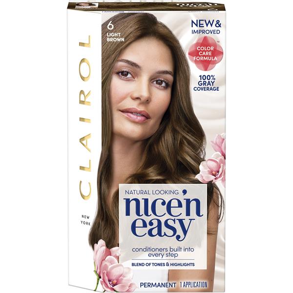 Nice'n Easy Crème Natural Looking Permanent Hair Dye (6 - Light Brown)