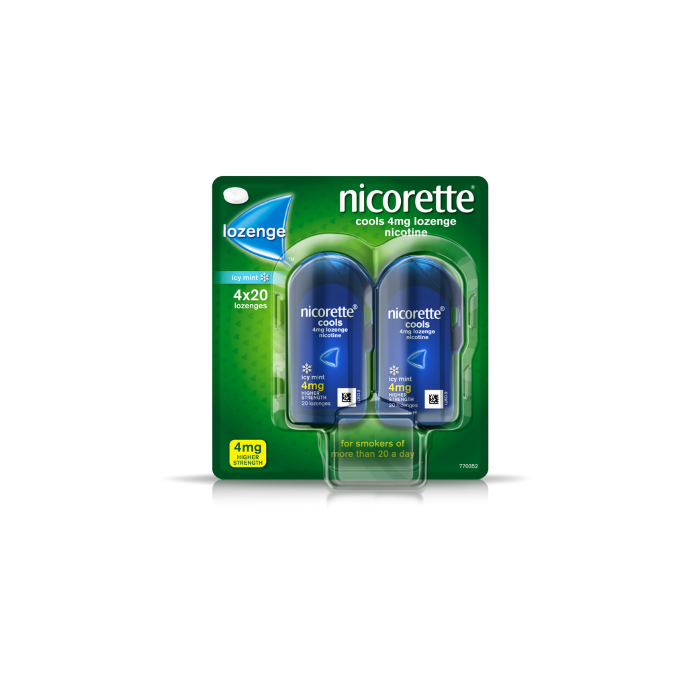 Nicorette Lozenge-Icy Mint 4mg 80