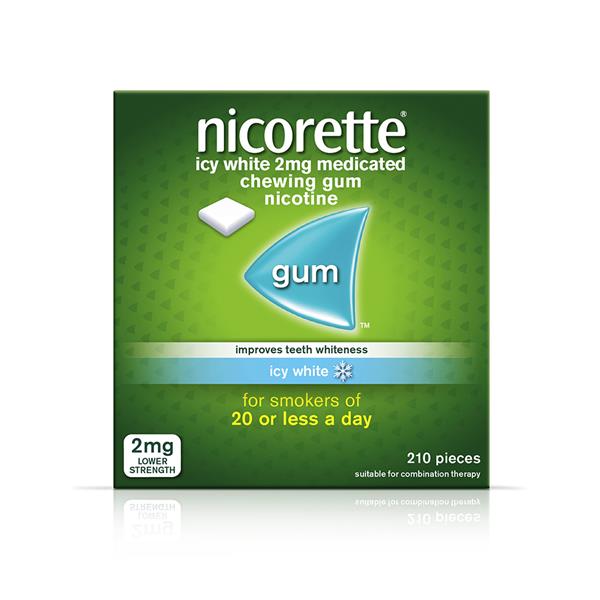 Nicorette Icy White Gum 2mg 210pk