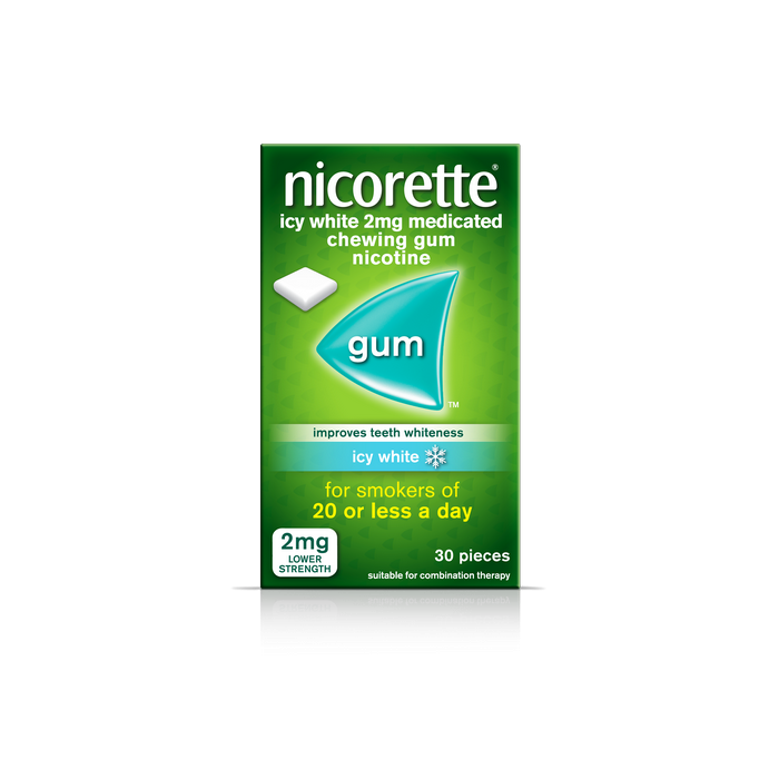 Nicorette Gum Icy White-2mg 30 Pieces