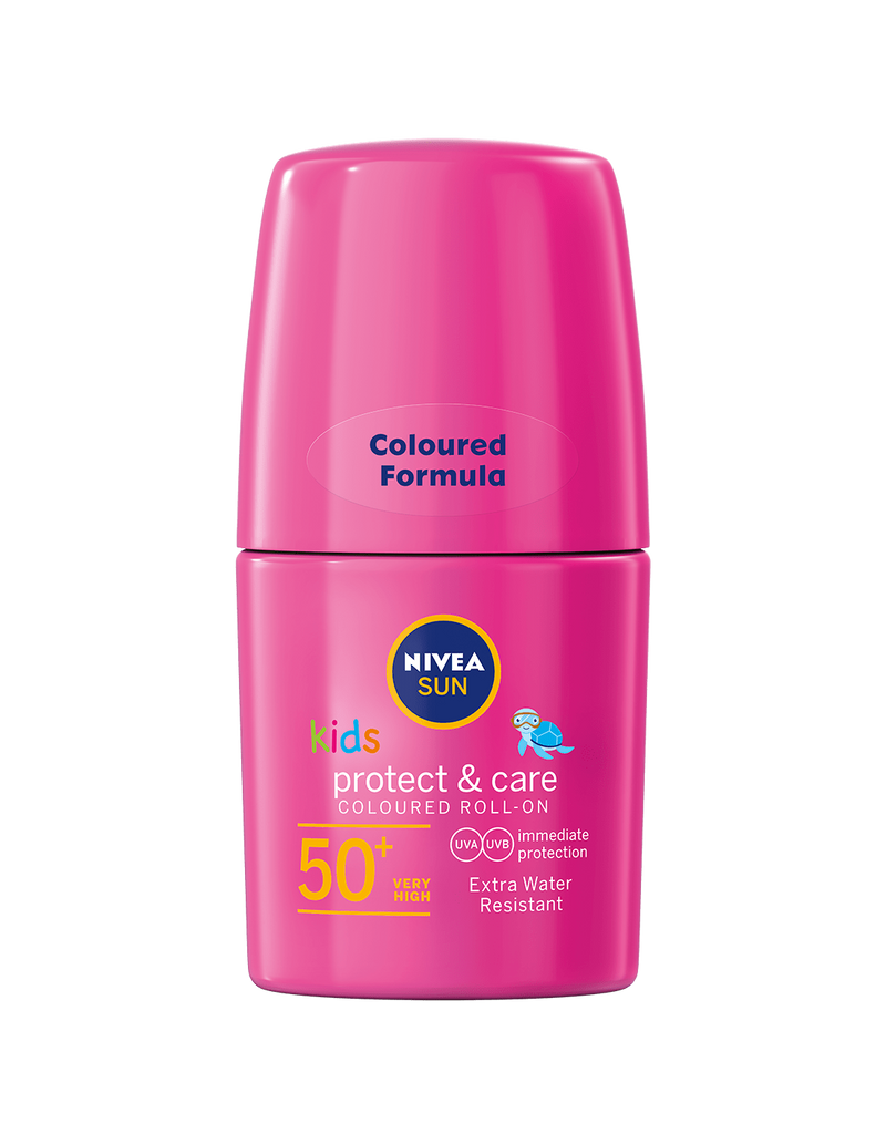 Nivea Kids Protect & care coloured roll on pink SPF 50+