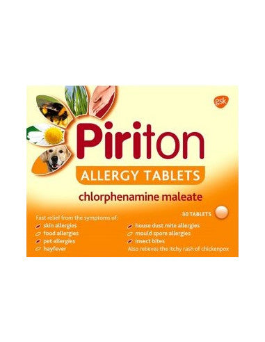 Piriton Allergy 4mg 30 Tablets