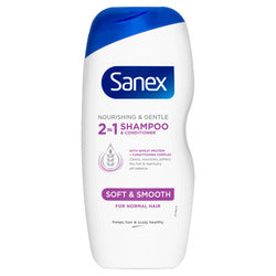 Sanex Nourishing & Gentle 2in1 Shampoo & Conditioner Anti-Dandruff For Normal Hair (250ml)