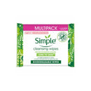 Simple Biodegradable Facial Cleansing Wipes 2x20 Pack