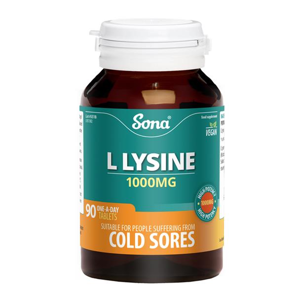 Sona L Lysine 1000mg 90 Tablets